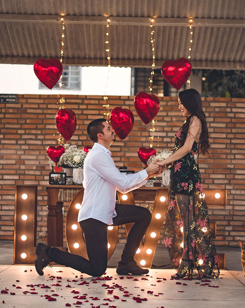 decoração pedido de casamento