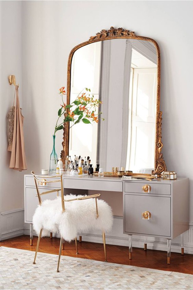 ideias de decoração para penteadeira de quarto pequena
