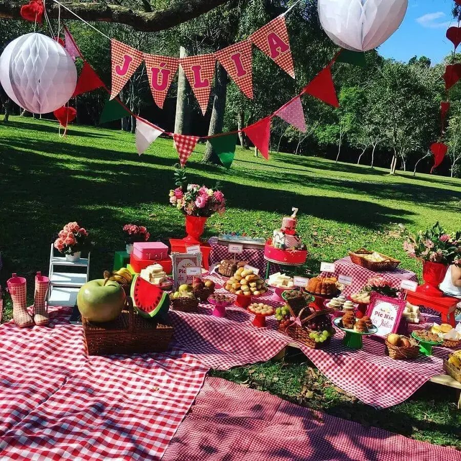 decoração piquenique infantil