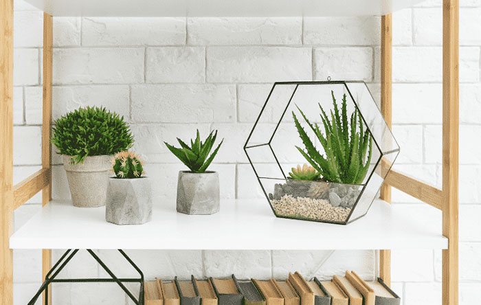 como fixar plantas artificiais em vasos sem argila