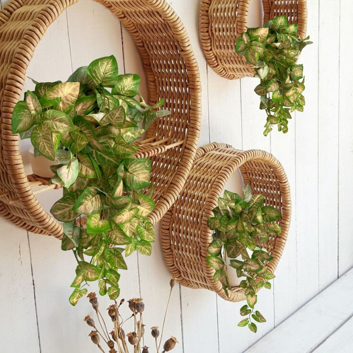 decoração plantas artificiais