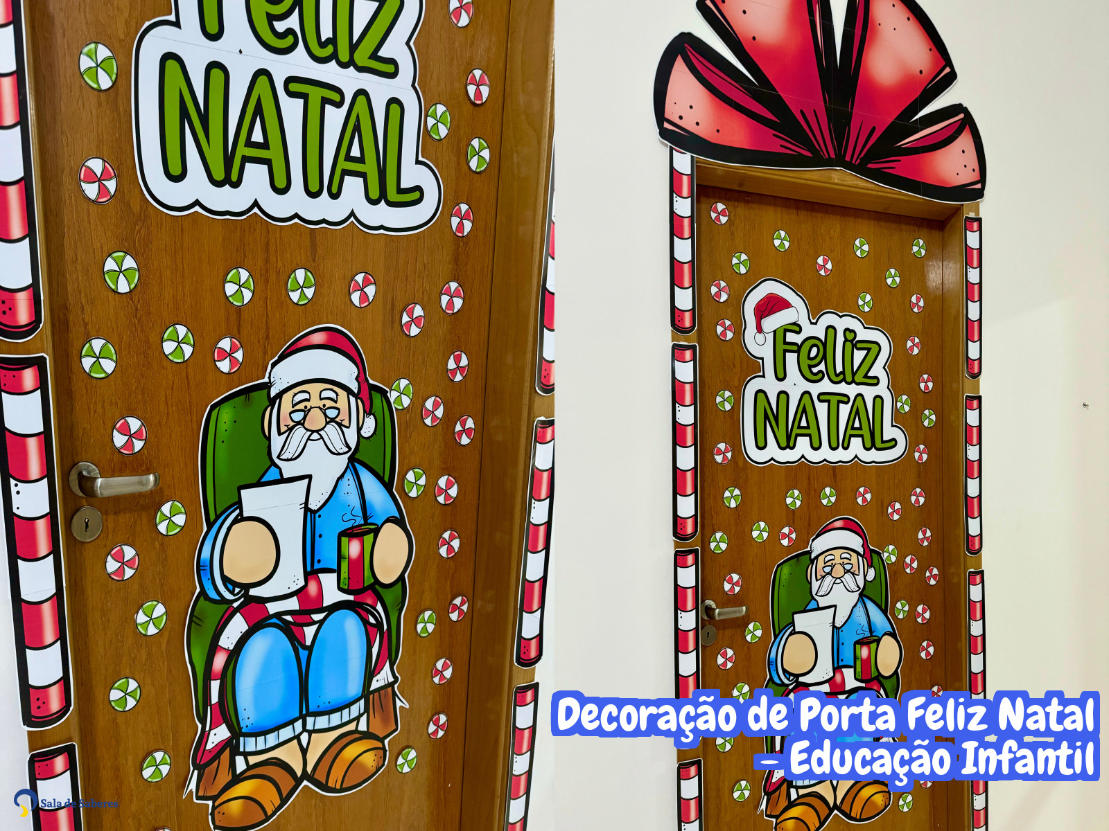 ideias de decoração de porta de natal para educação infantil passo a passo
