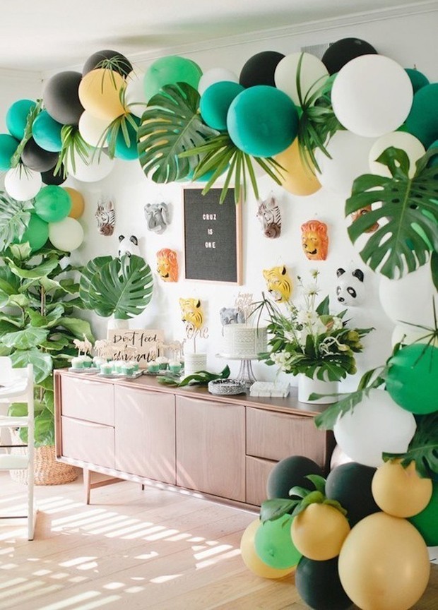 decoração de festa neon