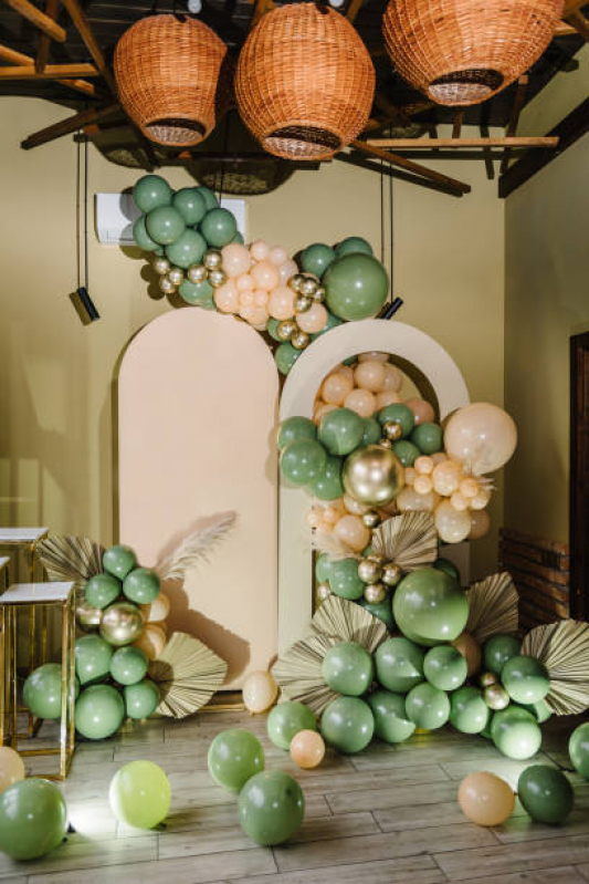 decoração de festa com balões