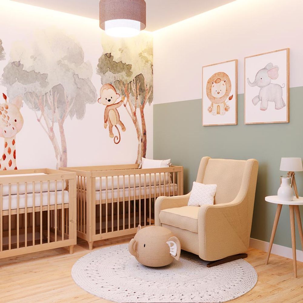 decoração quarto bebe safari