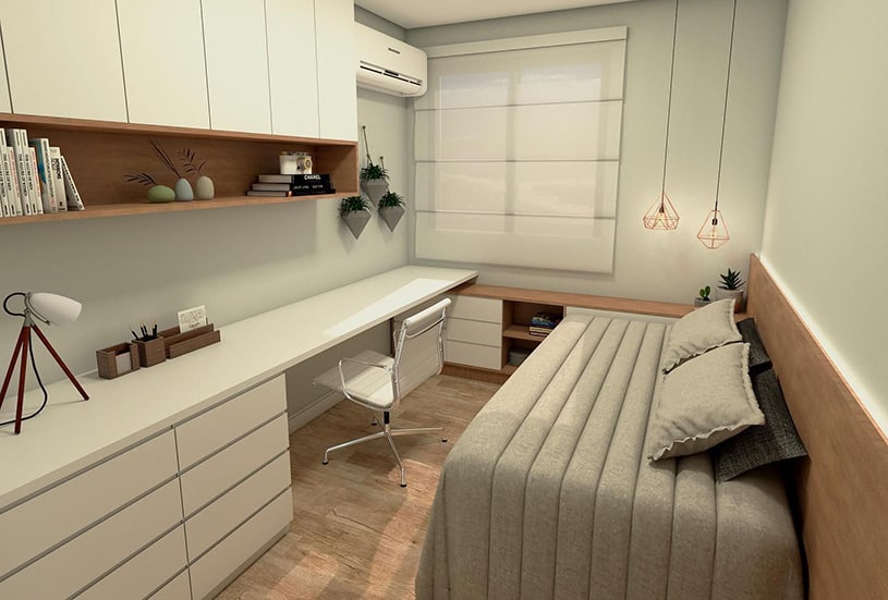 estilo minimalista quarto escritório