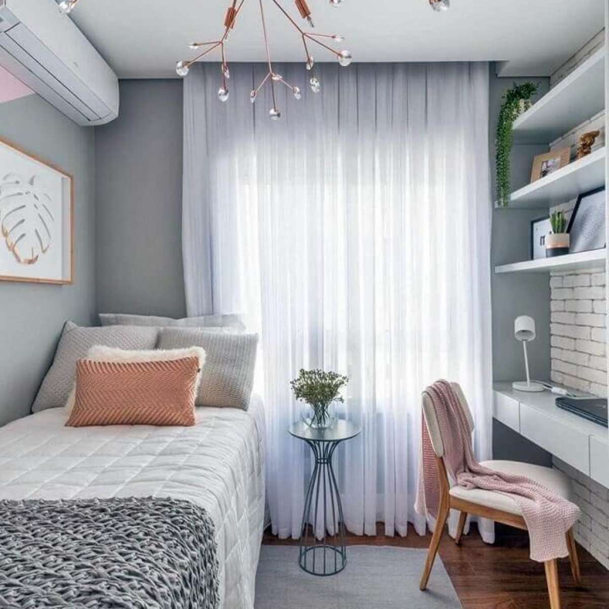 decoração quarto feminino pequeno