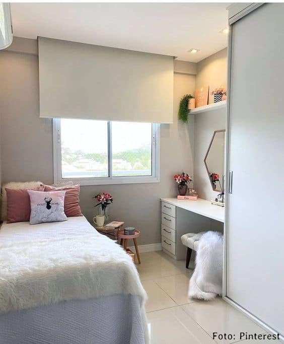 erros comuns ao decorar quarto feminino pequeno