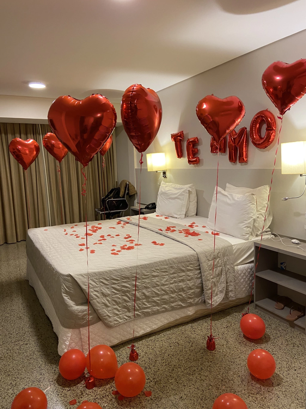 decoração romântica para noite especial