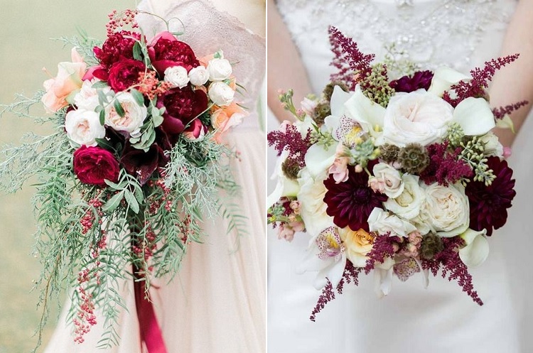 decoração rosa e marsala