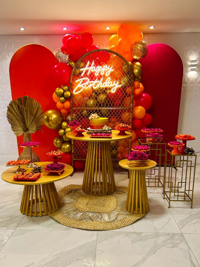 decoração de casamento rosê e dourado