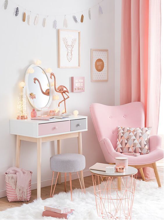 quanto custa decorar um quarto com rose gold