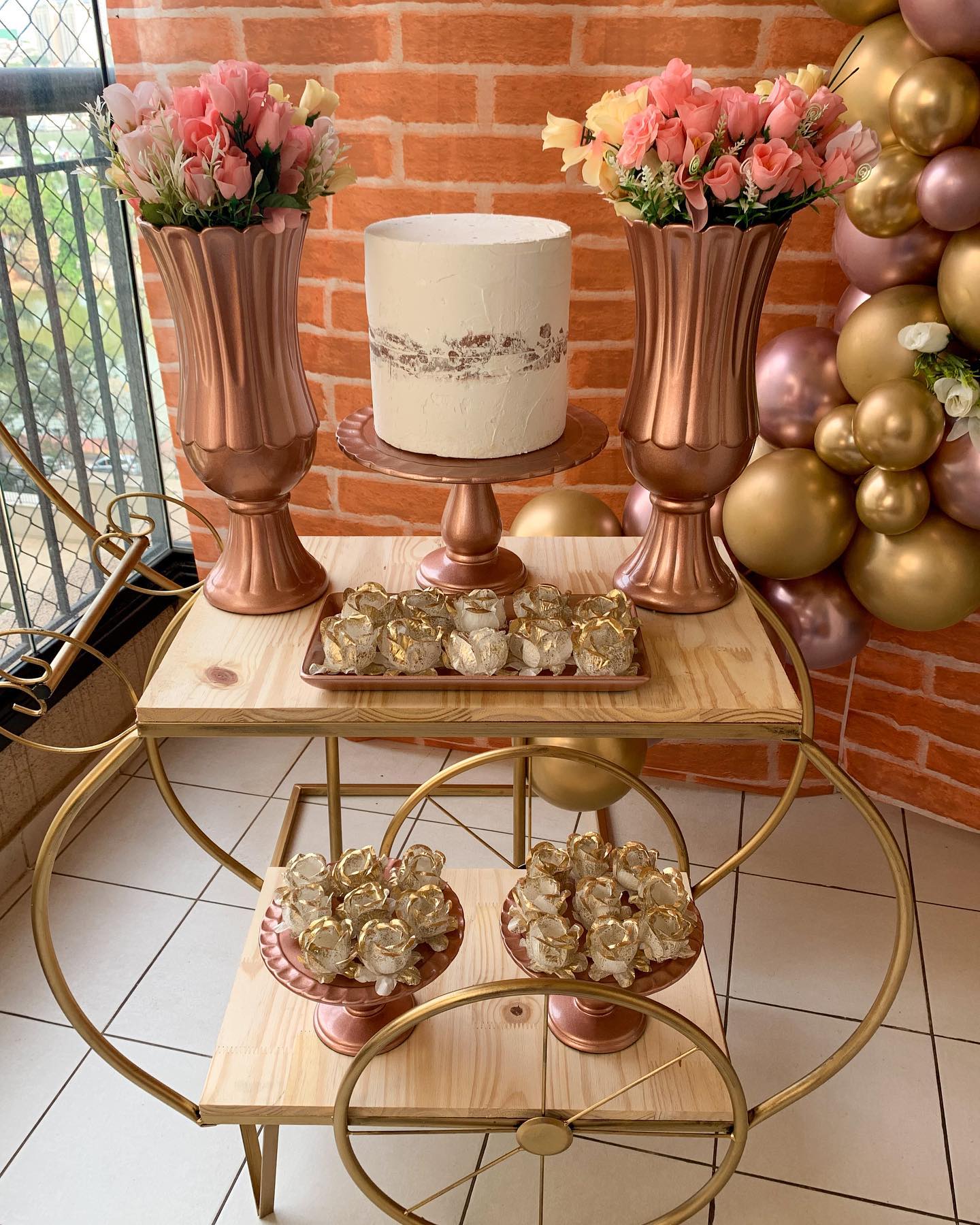 decoração rose gold para quarto