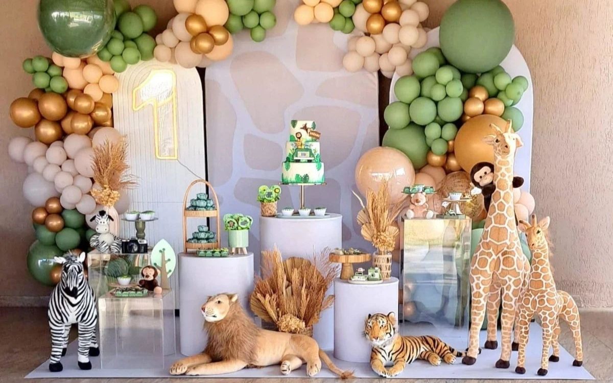 ideias de decoração safari baby para 1 ano