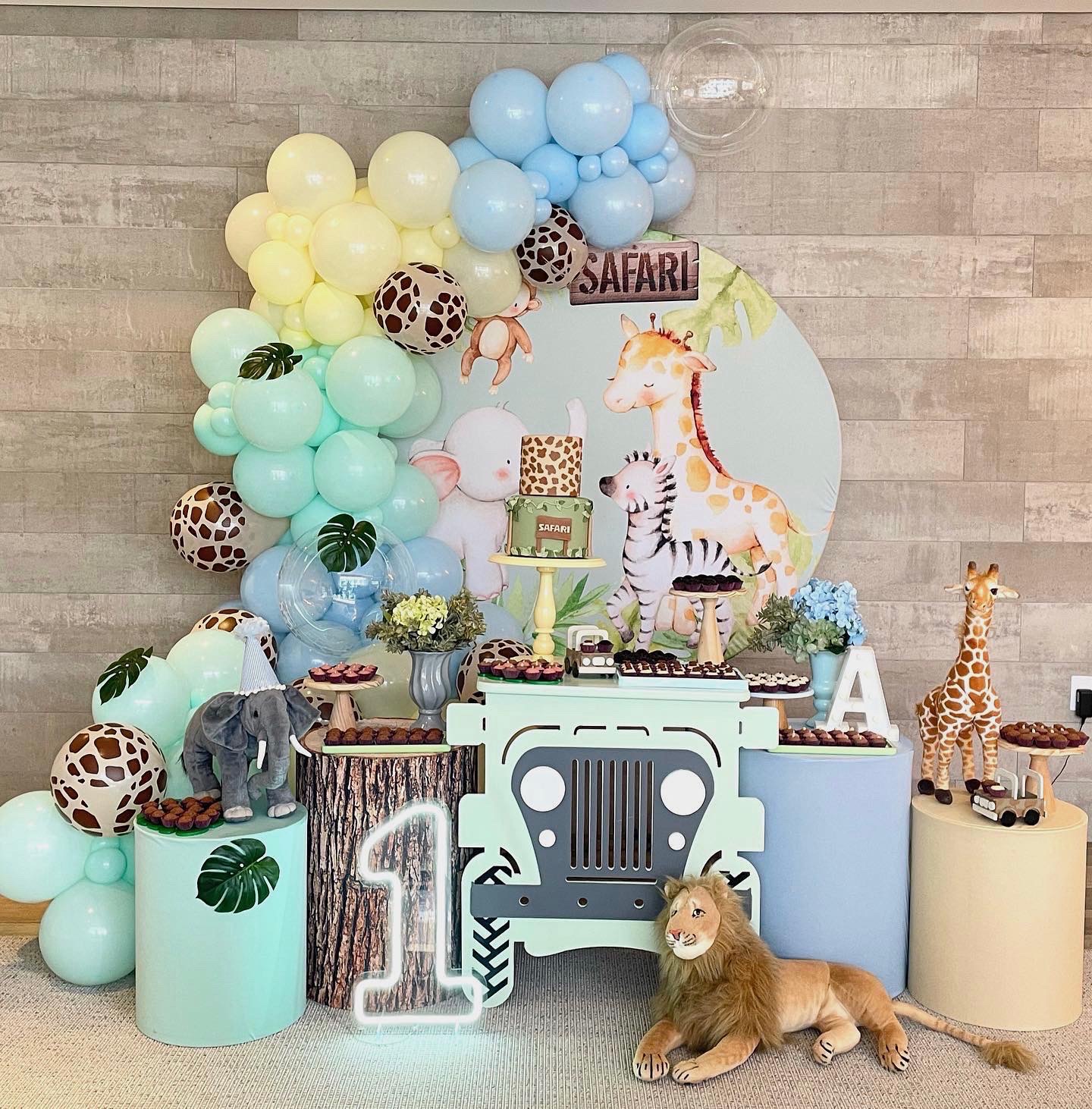 ideias de decoração safari baby para 1 ano