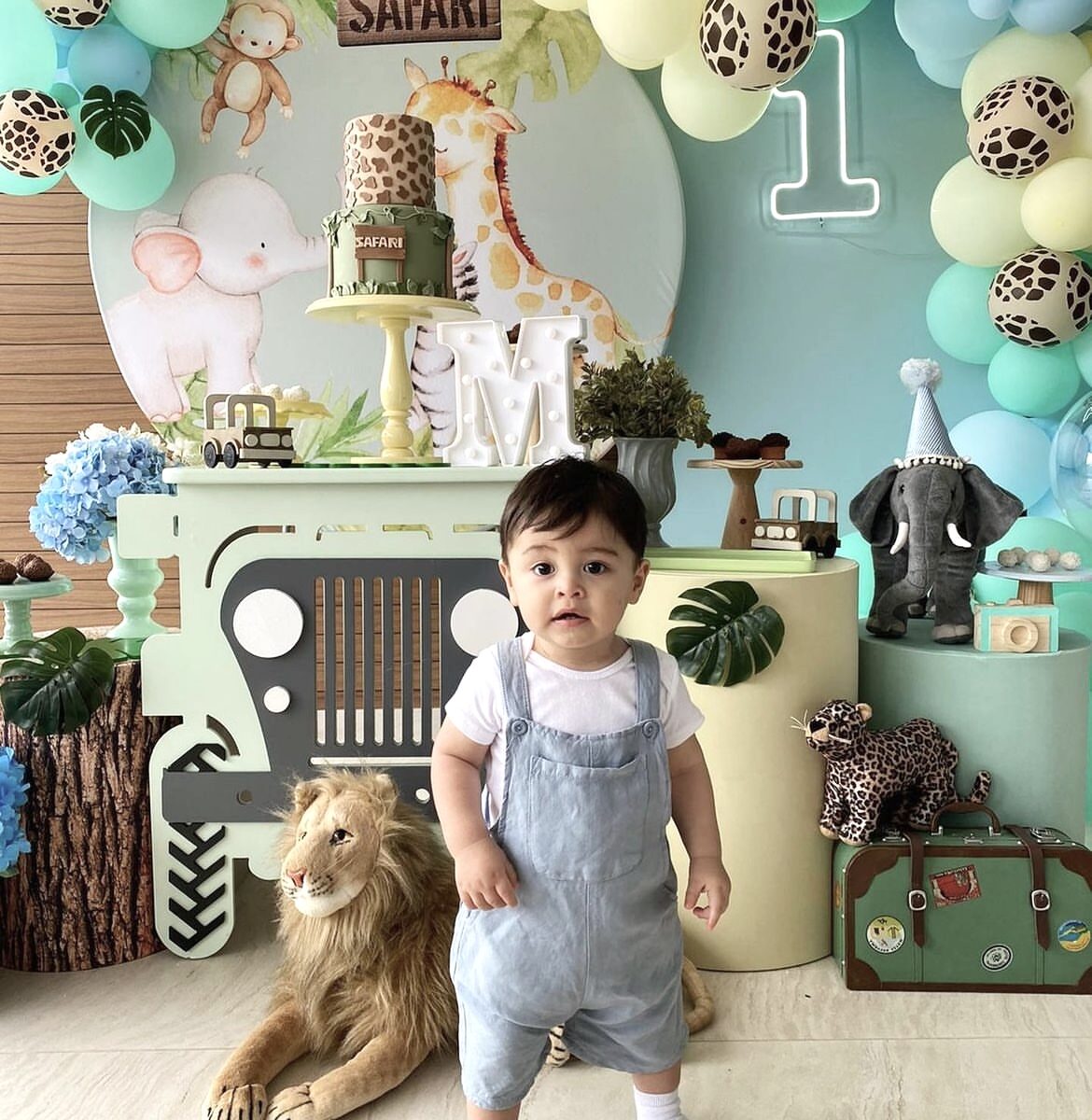 como fazer painel redondo safari 1 ano