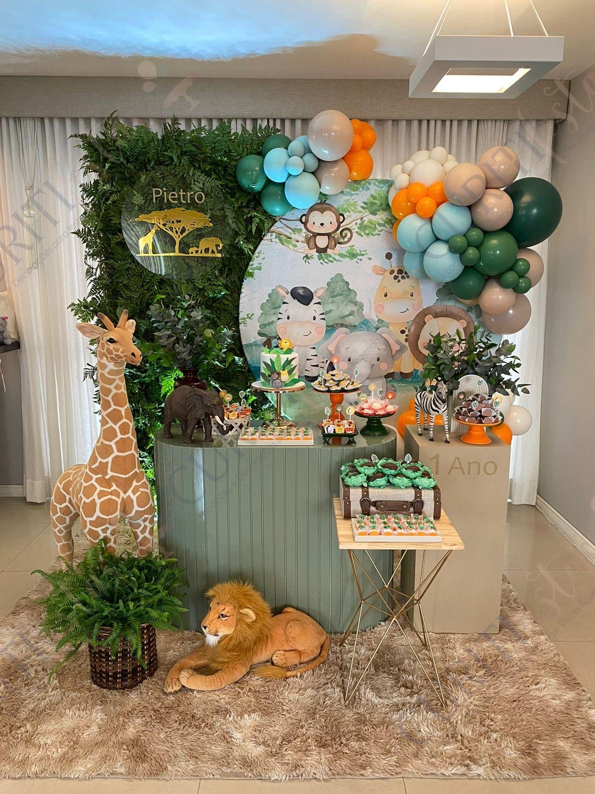 decoração safari baby 1 ano