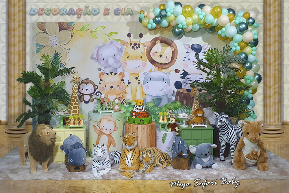 decoração safari baby 1 ano