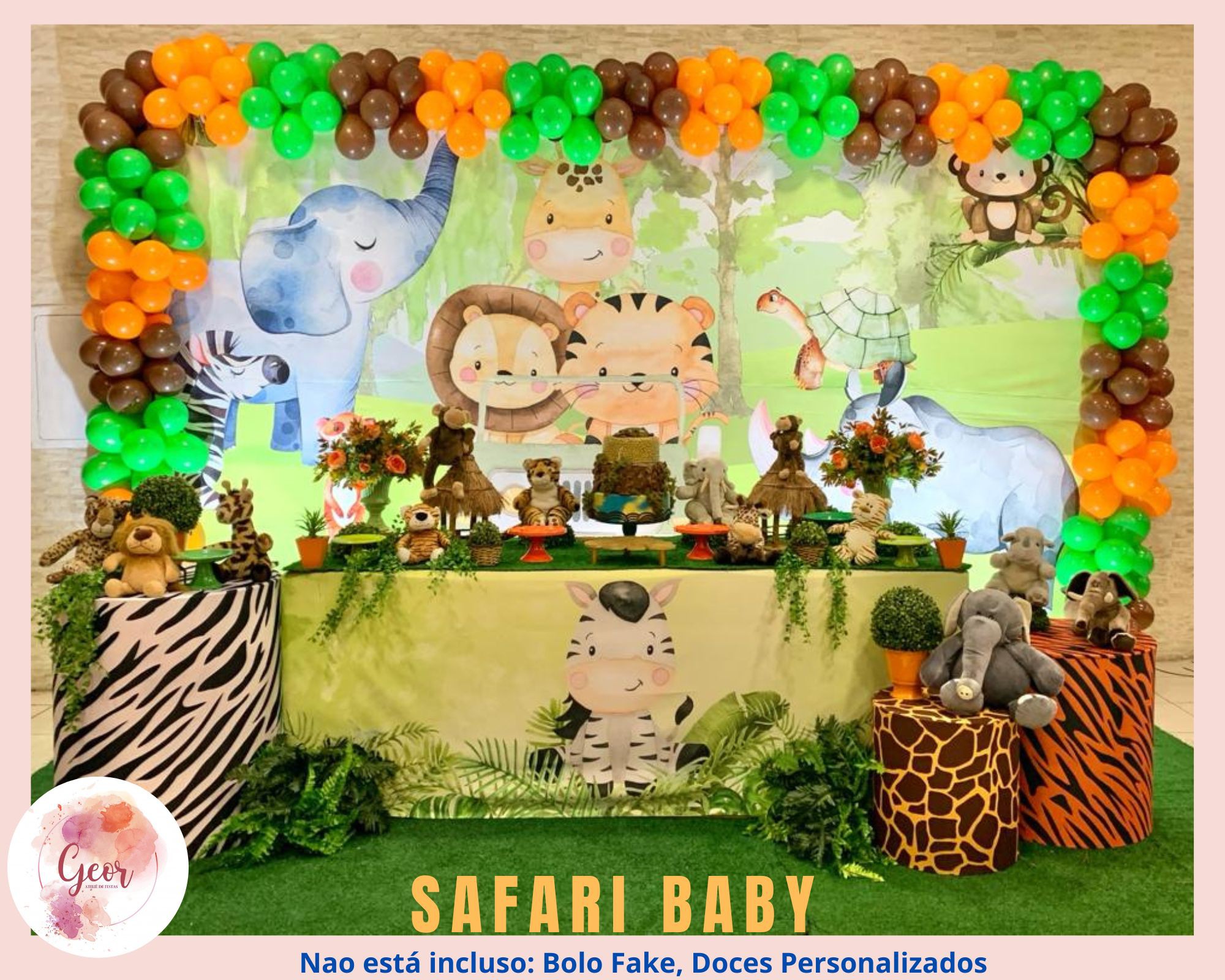 decoração safari baby 1 ano vs tema fazendinha