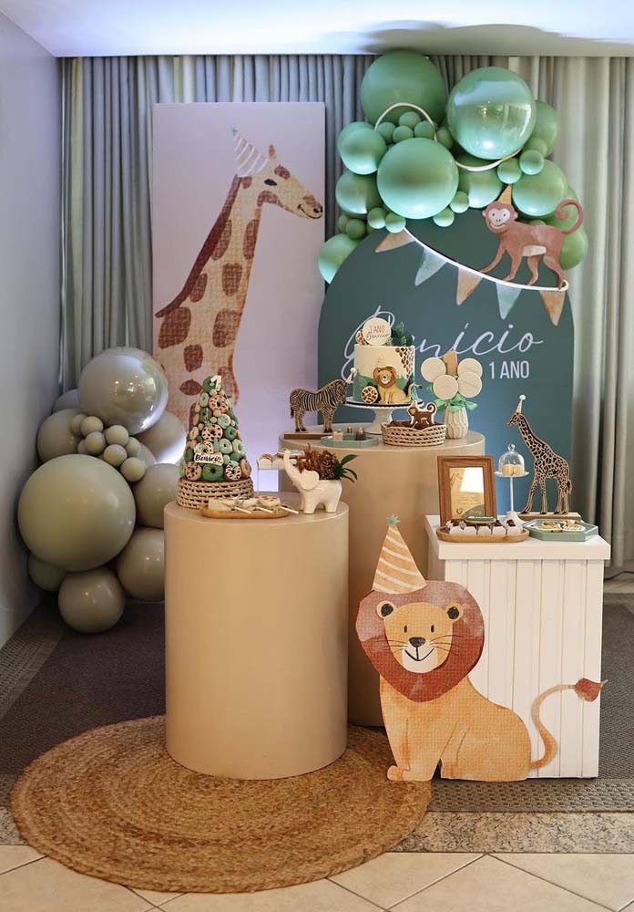 quanto custa decoração festa safari 1 ano