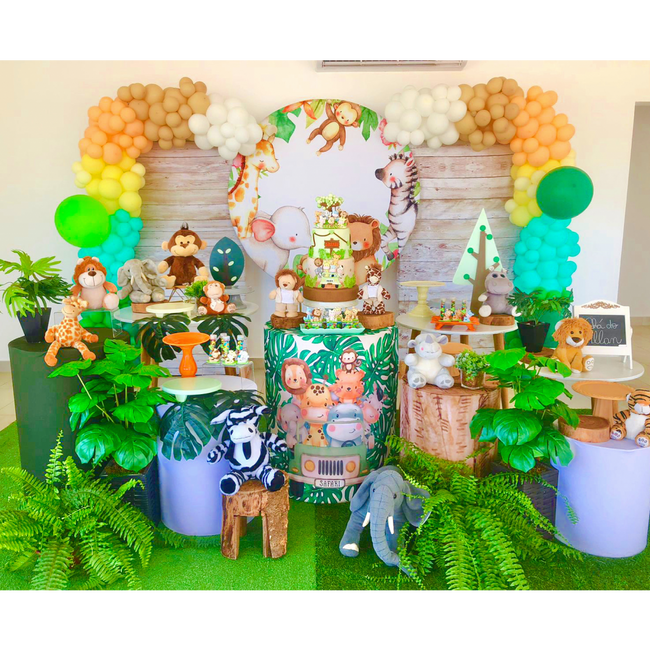 quanto custa decoração festa safari 1 ano
