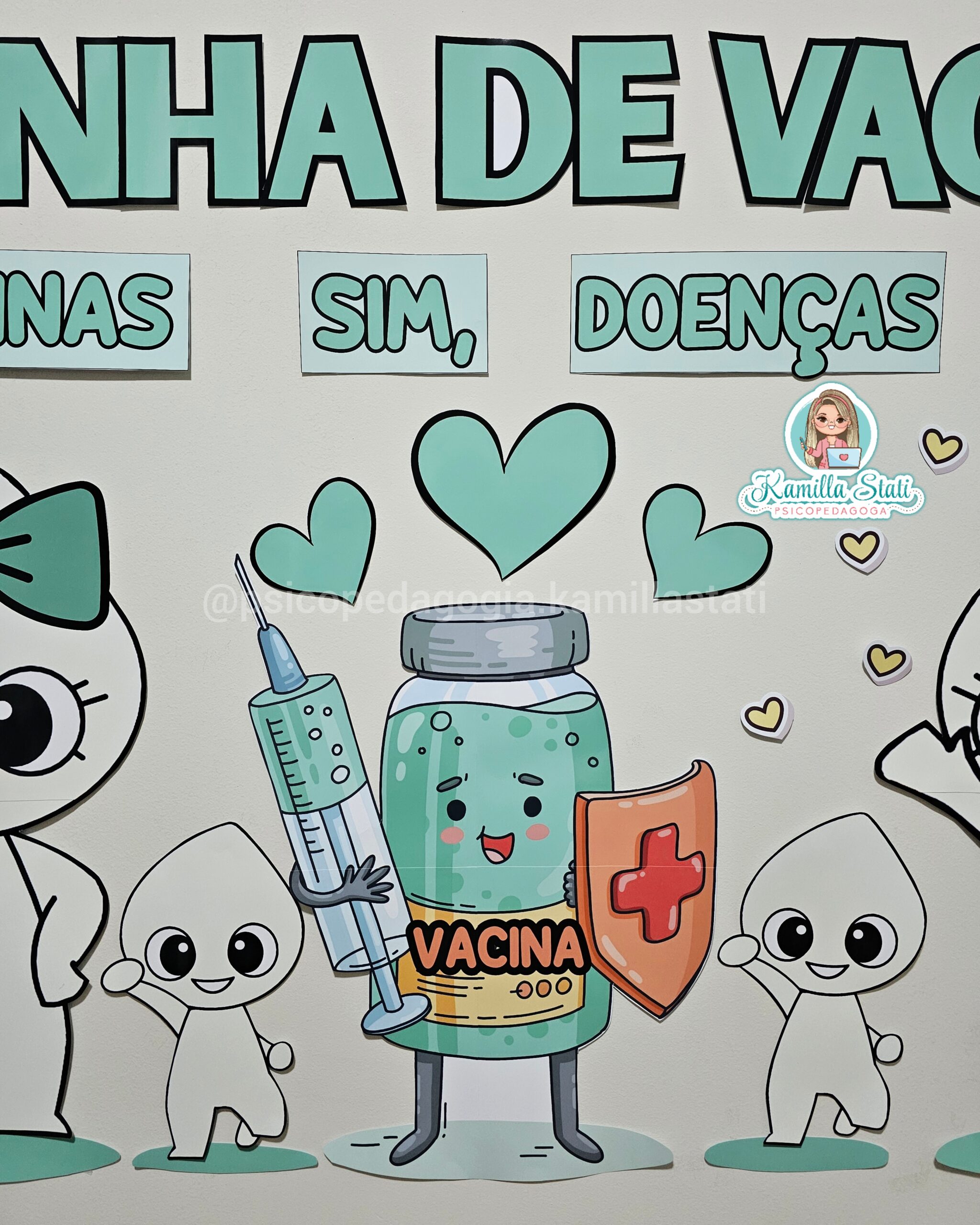 decoração sala de vacina desenho