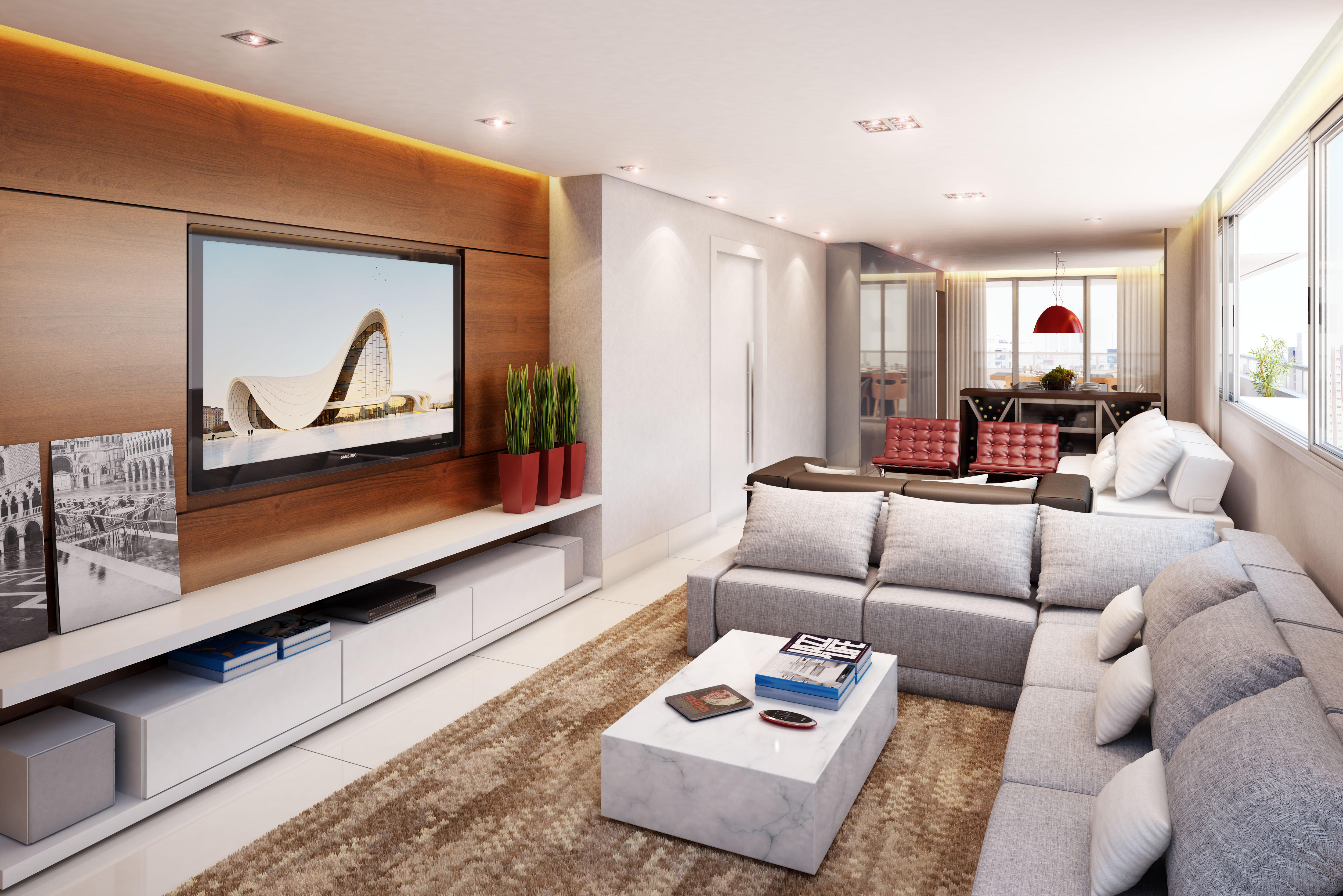 sala moderna vs sala contemporânea