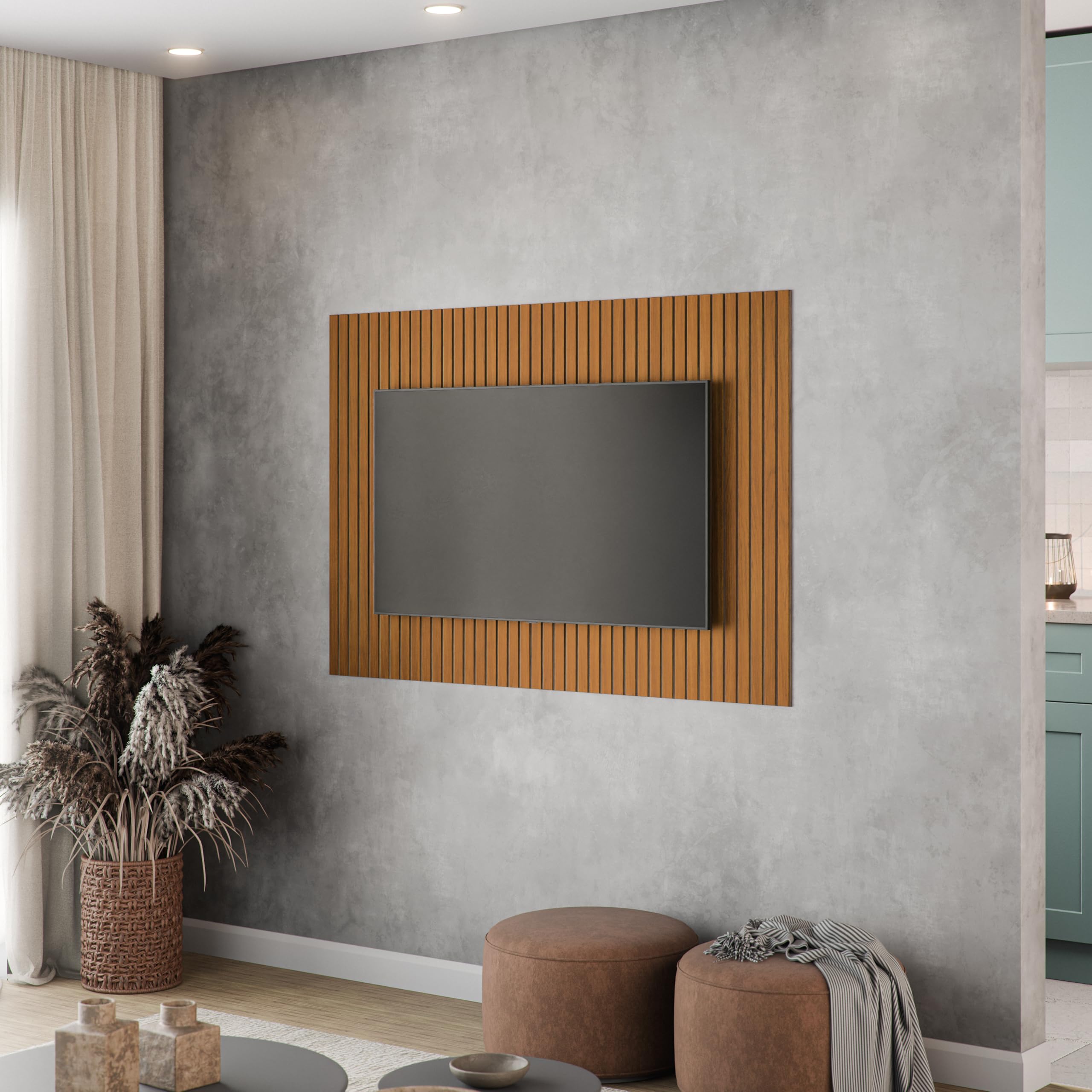 painel ripado madeira