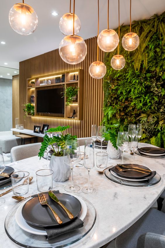 ideias de decoração com painel ripado