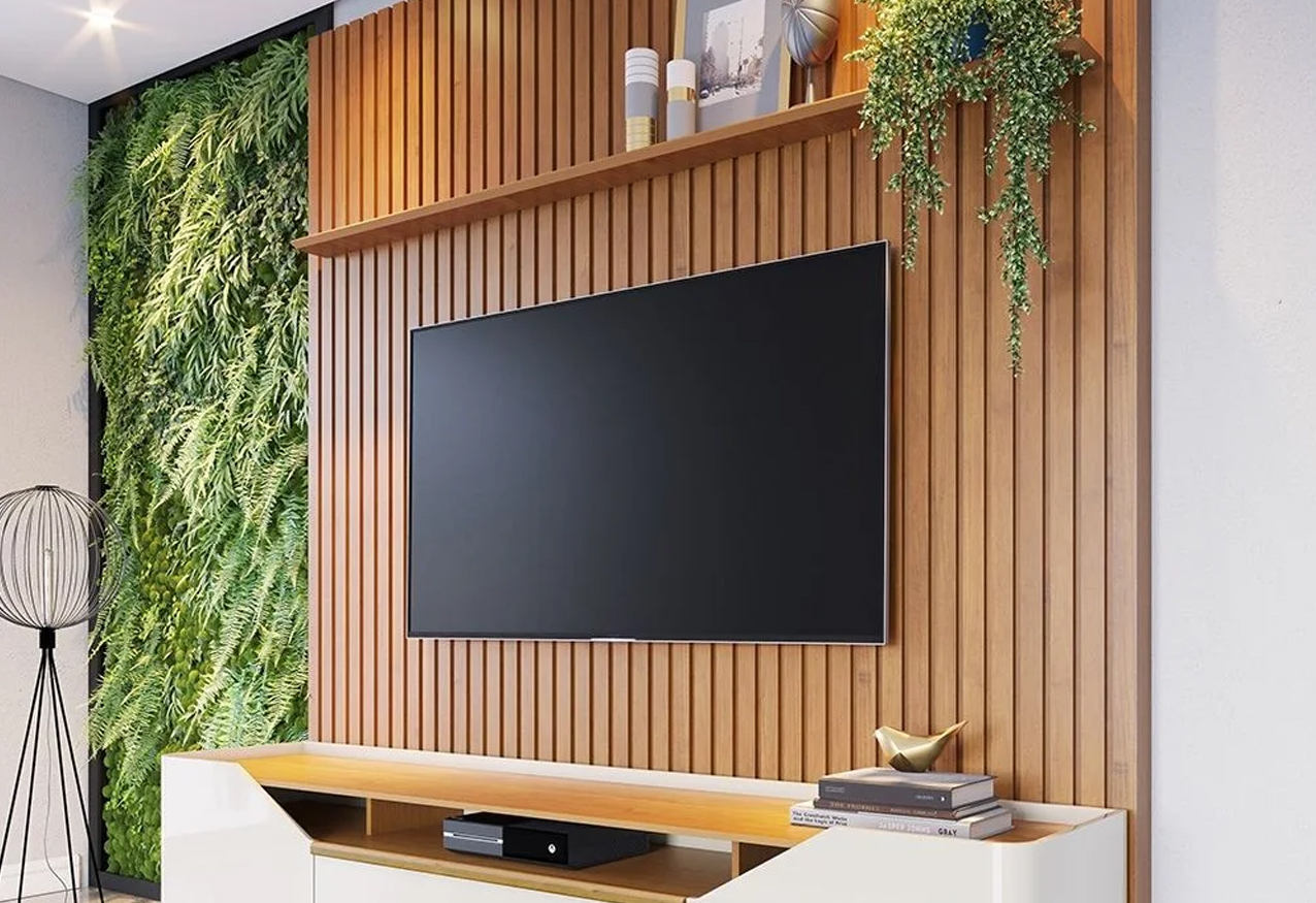 painel ripado com led