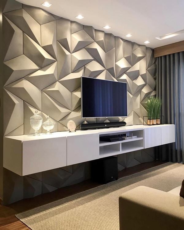 papel de parede sala efeito madeira