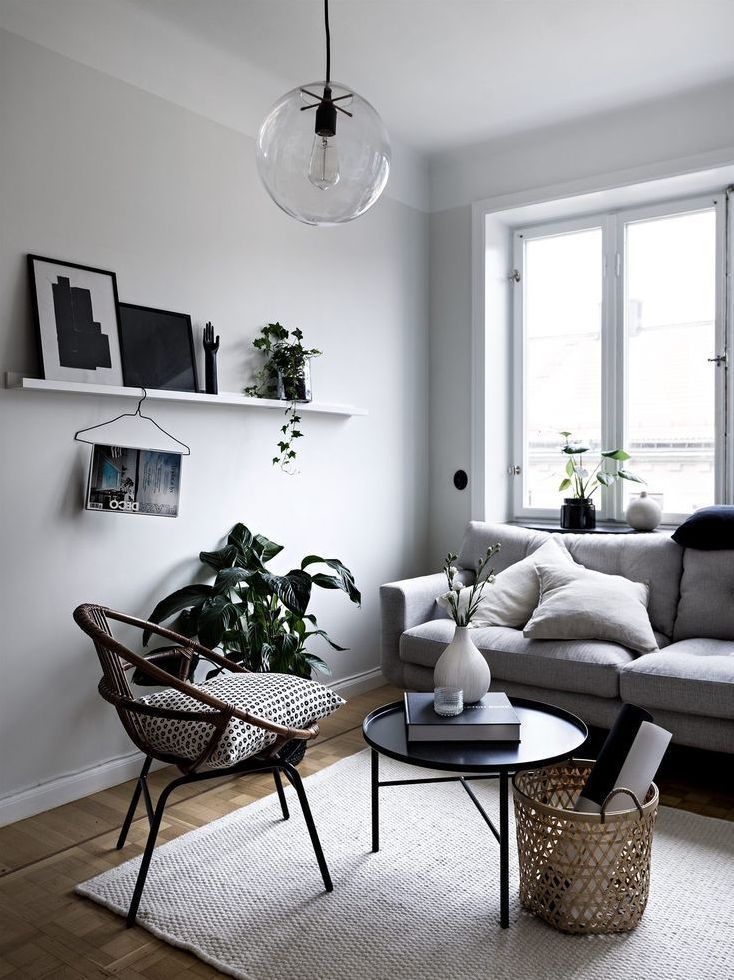ideias decoração sala pequena minimalista