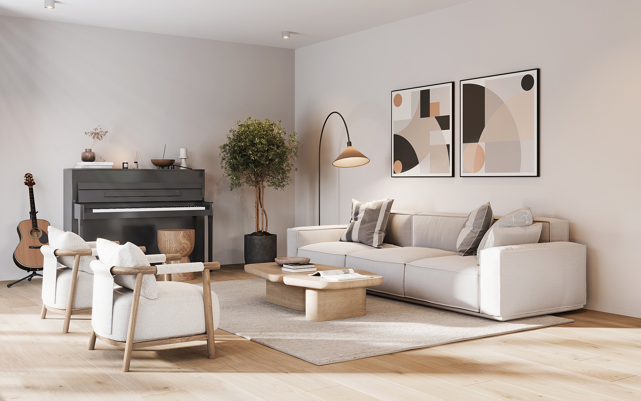 móveis para sala pequena minimalista