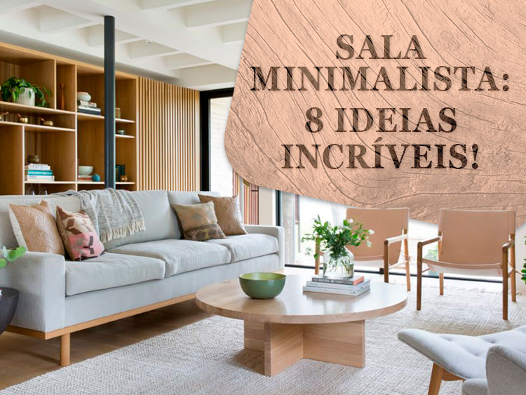 decoração sala pequena minimalista com sofá cinza