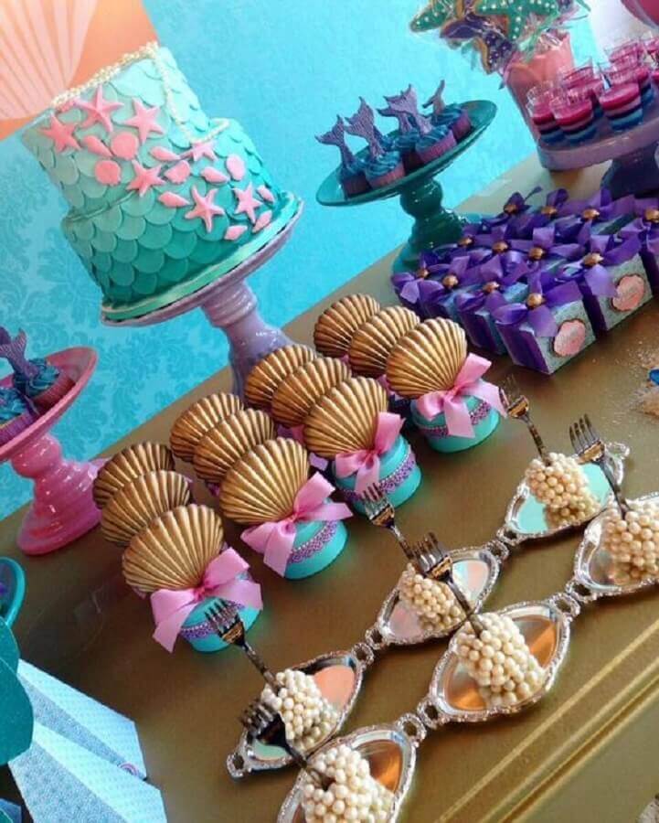 decoração sereia festa em casa
