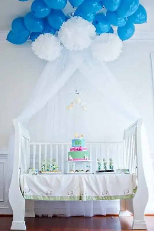 cores para chá de bebê menino simples