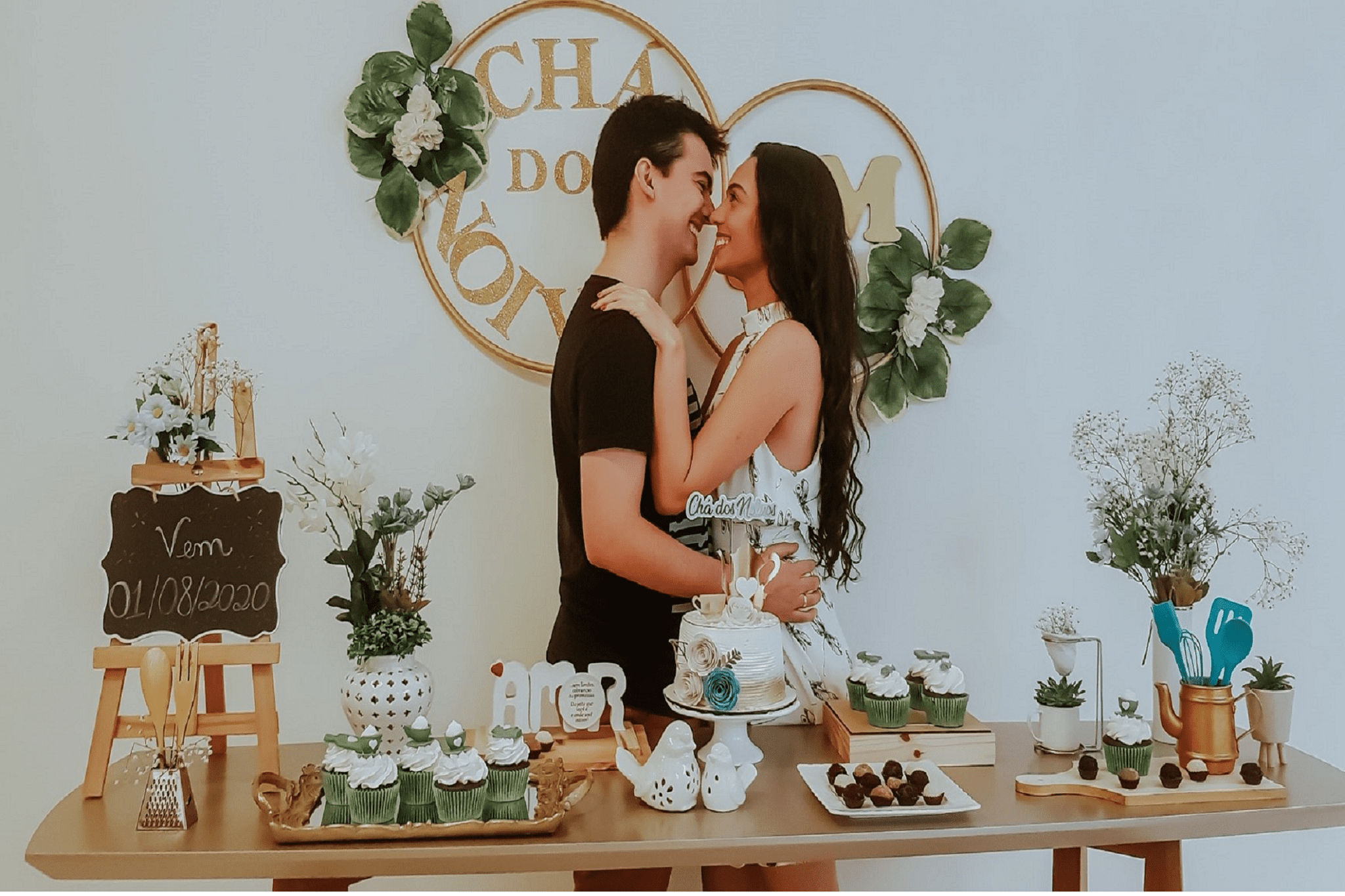 decoração simples chá de panela com utensílios