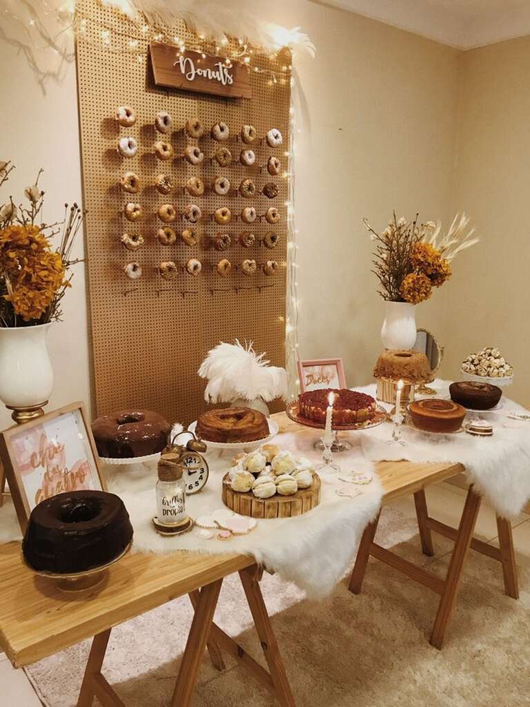 centro de mesa simples chá de panela