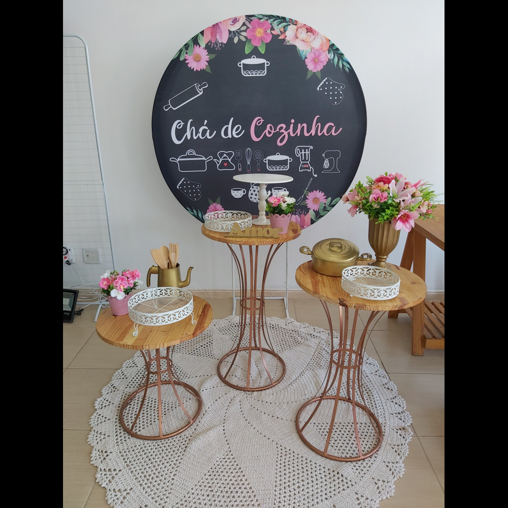 centro de mesa simples chá de panela
