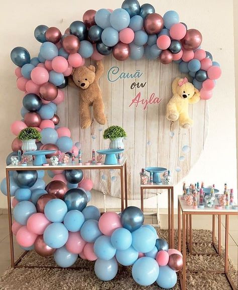 decoração simples chá de revelação