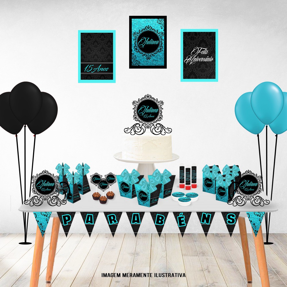 decoração rose gold 15 anos em casa