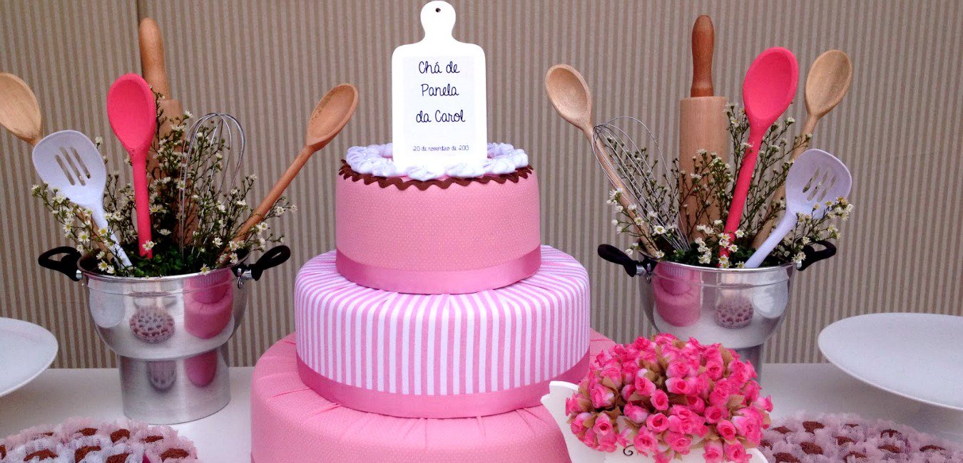 decoração simples de chá de panela
