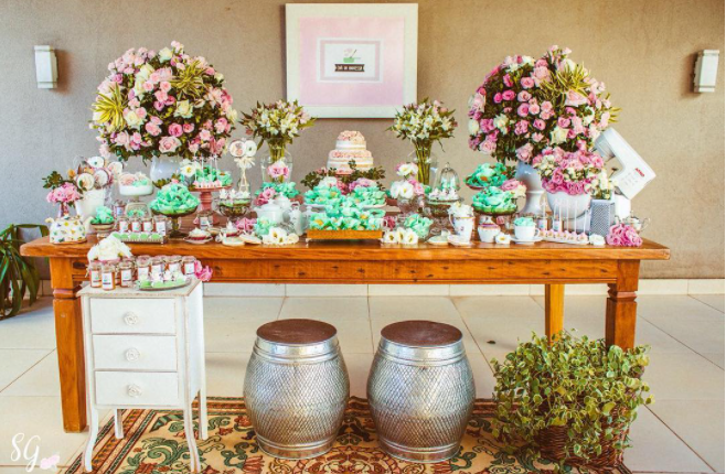 decoração chá de panela simples vs elaborada