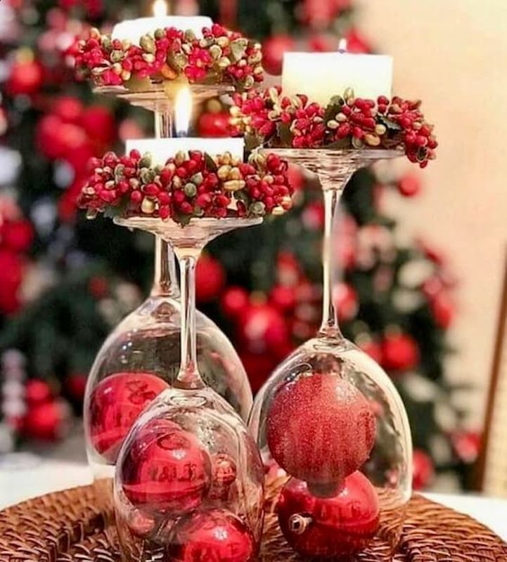 ramos de alecrim na decoração de natal