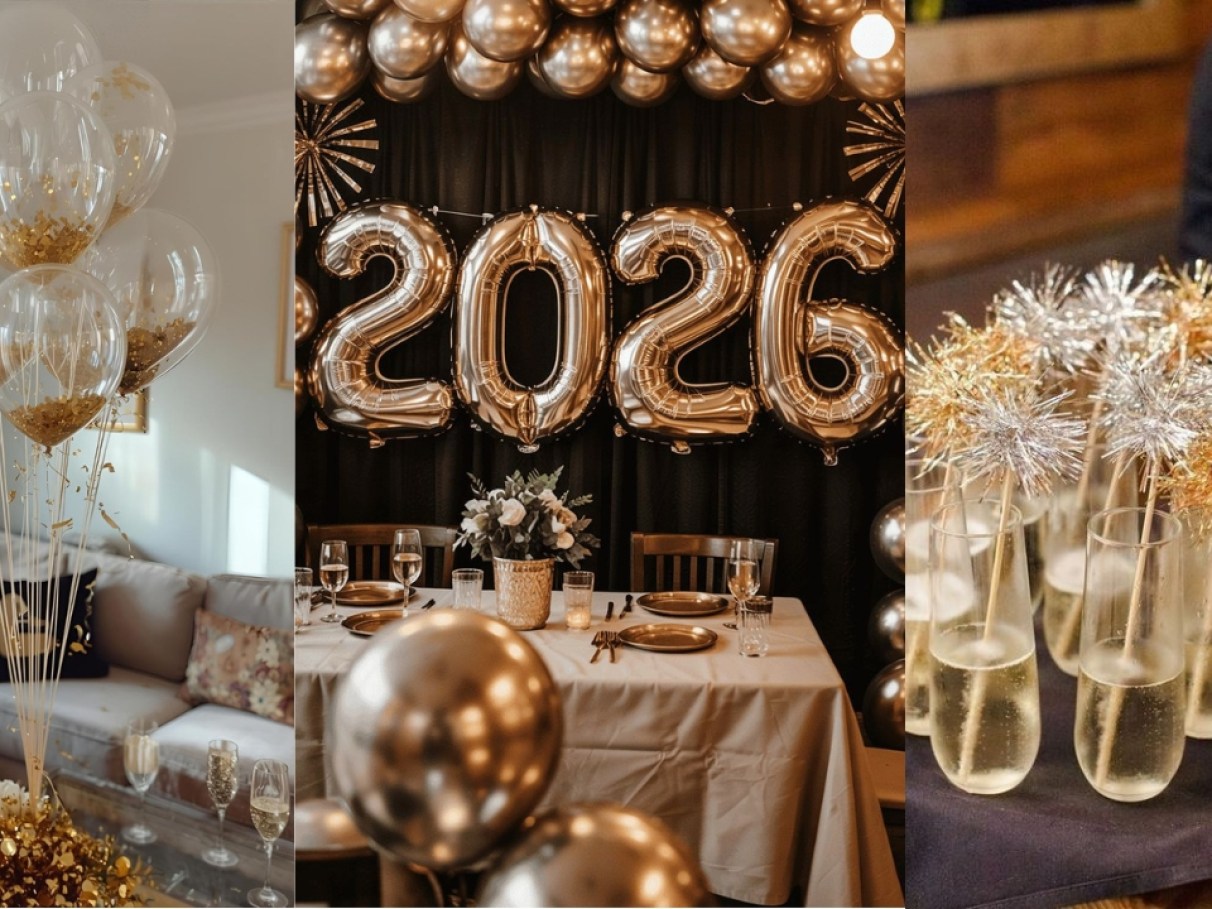 decoração simples de reveillon para sala