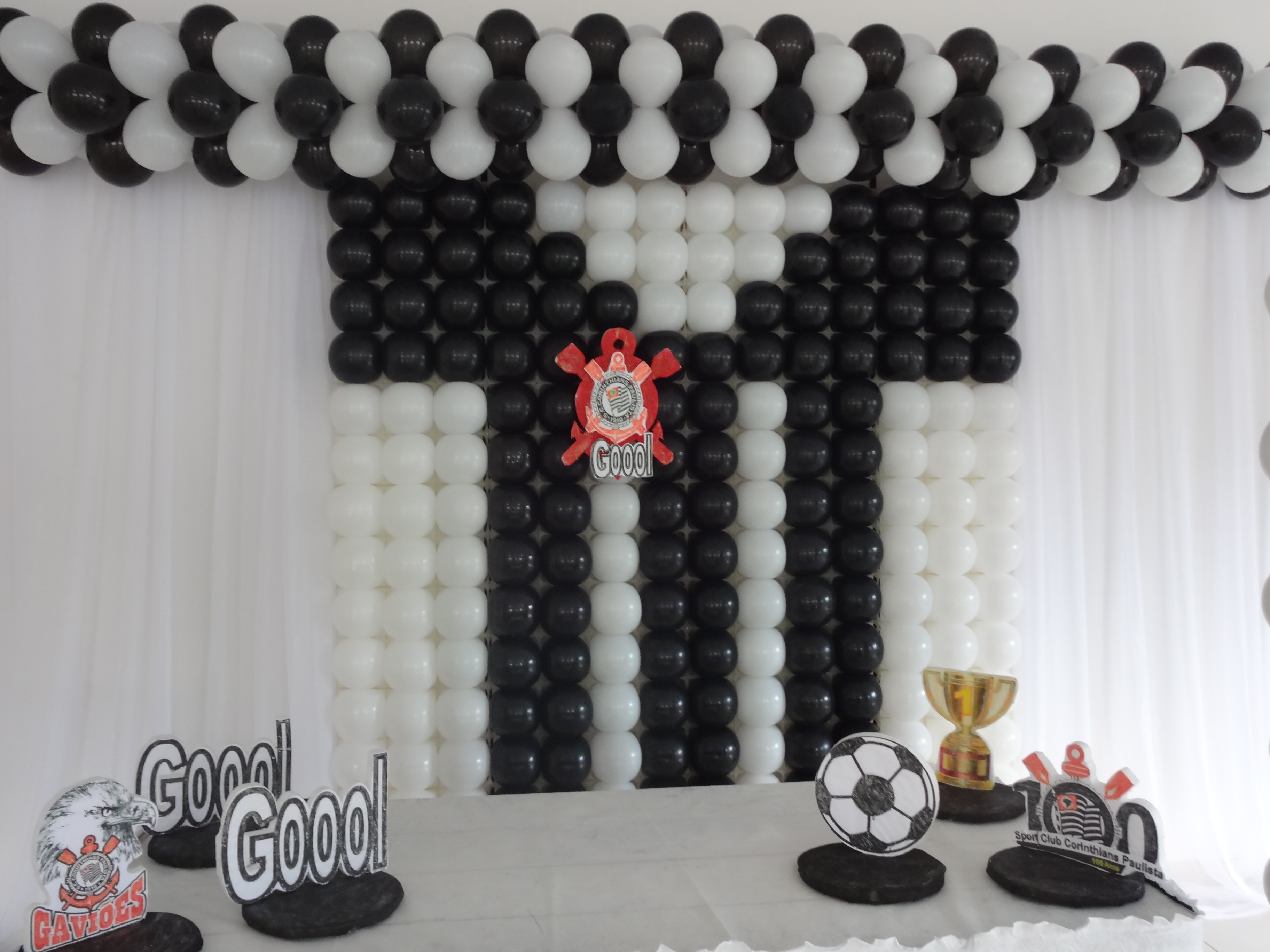 ideias de decoração simples para festa do Corinthians