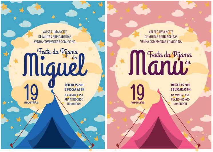 decoração simples festa do pijama