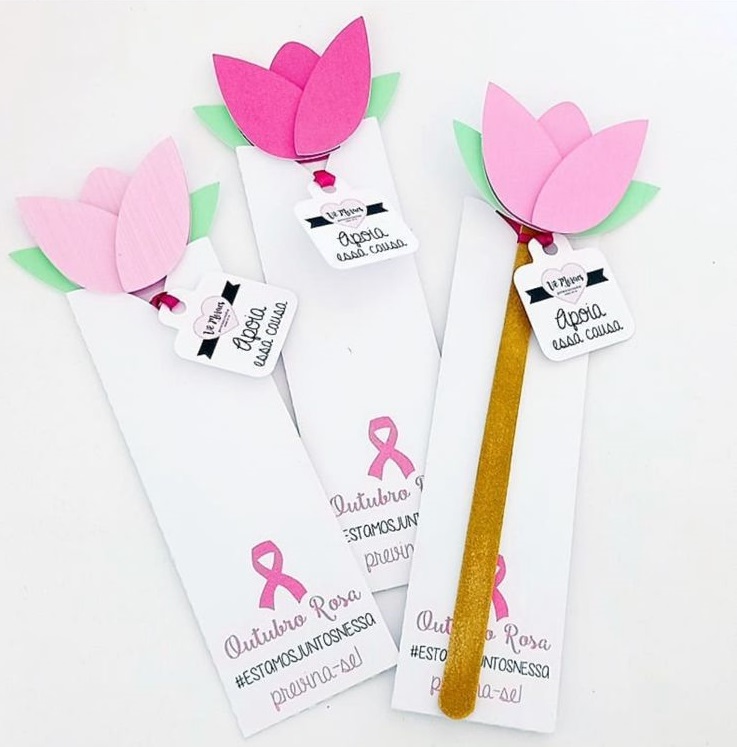 decoração simples outubro rosa