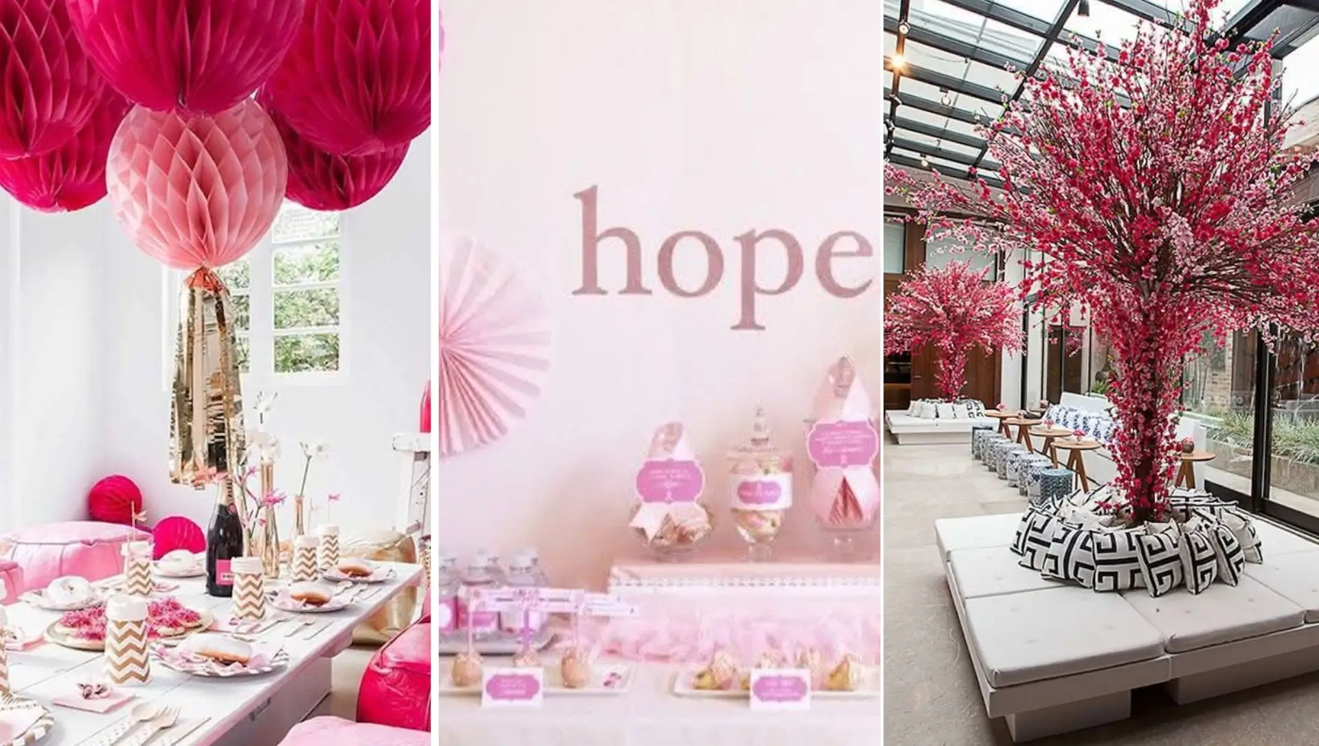 decoração simples outubro rosa