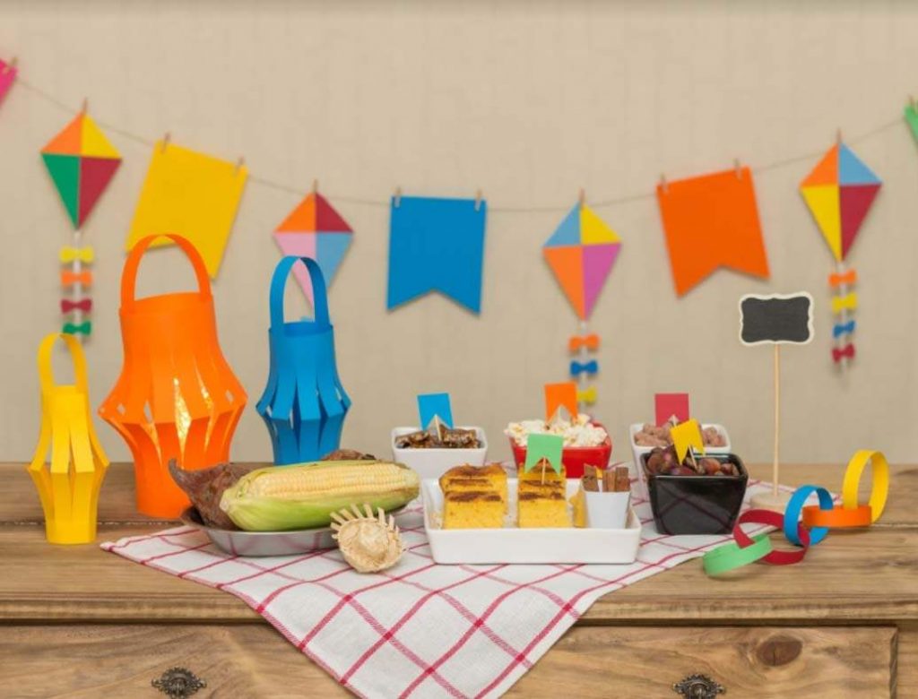 decoração simples festa junina em casa